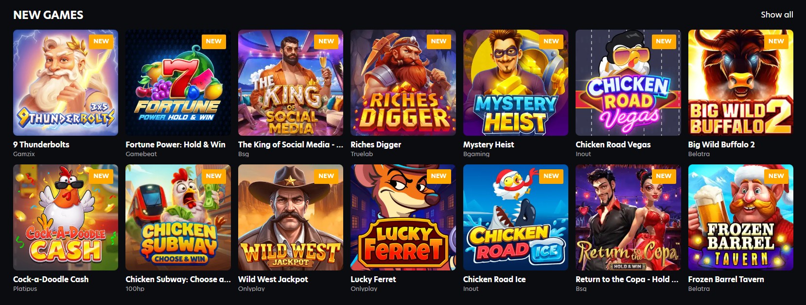 Latest slot releases and new game additions at Neospin Casino