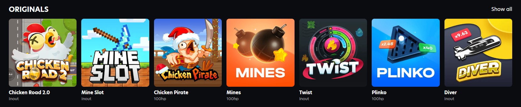 Exclusive and original casino games available only at Neospin